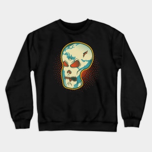 Speak Up! Earth Skull - Retro Colors Crewneck Sweatshirt